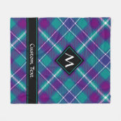 Grüner, Lila und blauer Tartan Fleecedecke (Vorderseite (Horizontal))