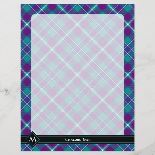 Grüner, Lila und blauer Tartan Flyer (Vorne)