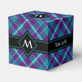 Grüner, Lila und blauer Tartan Geschenkschachtel (Rückseite)