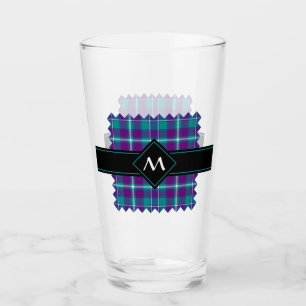 Grüner, Lila und blauer Tartan Glas
