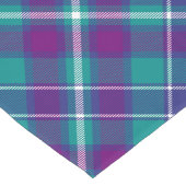 Grüner, Lila und blauer Tartan Großer Tischläufer (Ecke)
