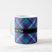 Grüner, Lila und blauer Tartan Kaffeetasse (Vorderseite Links)