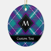 Grüner, Lila und blauer Tartan Keramik Ornament (Links)
