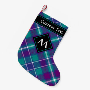 Grüner, Lila und blauer Tartan Kleiner Weihnachtsstrumpf