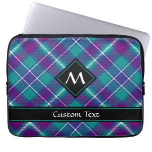 Grüner, Lila und blauer Tartan Laptopschutzhülle