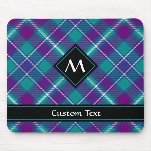 Grüner, Lila und blauer Tartan Mousepad (Vorne)