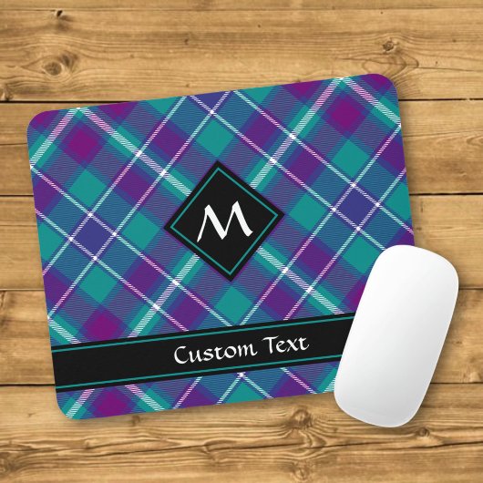 Grüner, Lila und blauer Tartan Mousepad