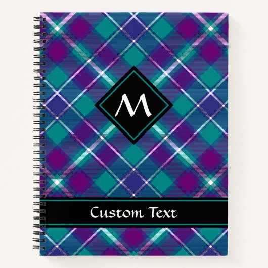 Grüner, Lila und blauer Tartan Notizblock (Vorderseite)