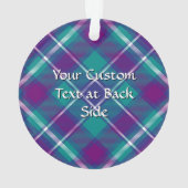 Grüner, Lila und blauer Tartan Ornament (Rückseite)