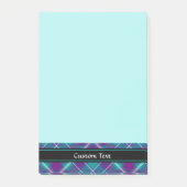 Grüner, Lila und blauer Tartan Post-it Klebezettel (Vorderseite)