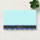 Grüner, Lila und blauer Tartan Post-it Klebezettel (Büro)