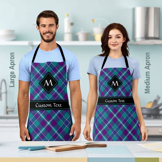 Grüner, Lila und blauer Tartan Schürze