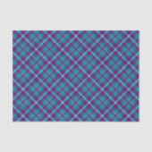 Grüner, Lila und blauer Tartan Seidenpapier (Vorderseite)