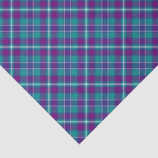 Grüner, Lila und blauer Tartan Seidenpapier (Ausschnitt)