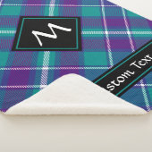 Grüner, Lila und blauer Tartan Sherpadecke (3/4)