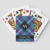 Grüner, Lila und blauer Tartan Spielkarten (Rückseite)