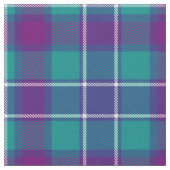 Grüner, Lila und blauer Tartan Stoff (Nahaufnahme)