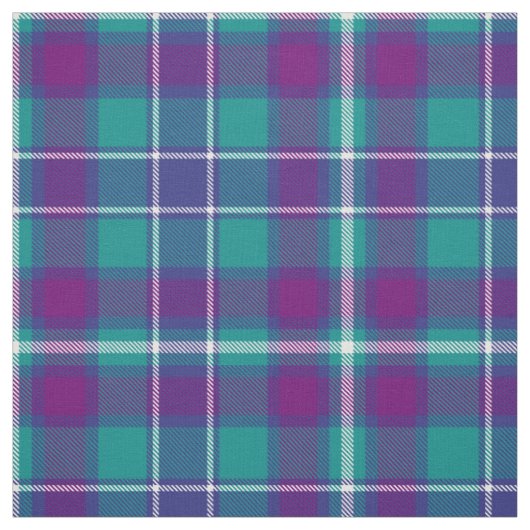 Grüner, Lila und blauer Tartan Stoff (Muster)