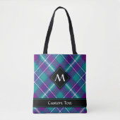 Grüner, Lila und blauer Tartan Tasche (Vorderseite)