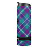 Grüner, Lila und blauer Tartan Thermosbecher (Nach rechts gedreht)