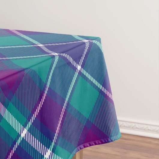 Grüner, Lila und blauer Tartan Tischdecke (Beispiel)