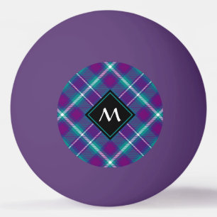 Grüner, Lila und blauer Tartan Tischtennisball