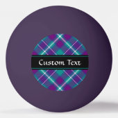 Grüner, Lila und blauer Tartan Tischtennisball (Rückseite)