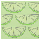 Grüner Limoner Slice Wedge Zitrusfrüchte Grove Stoff (Nahaufnahme)