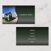 Grüner LKW auf der Straßenkarte Visitenkarte (Vorne/Hinten)