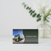 Grüner LKW auf der Straßenkarte Visitenkarte (Stehend Vorderseite)