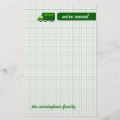 Grüner LKW Briefpapier (Vorderseite)