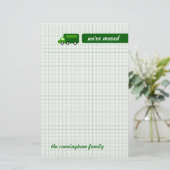 Grüner LKW Briefpapier (Stehend Vorderseite)