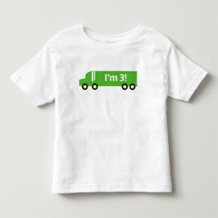 Grüner Lkw: Drittes Geburtstags-T-Shirt Kleinkind T-shirt