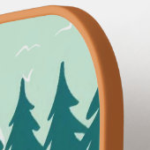 Grüner LKW im Wald Pickleball Schläger (Linke Seite)