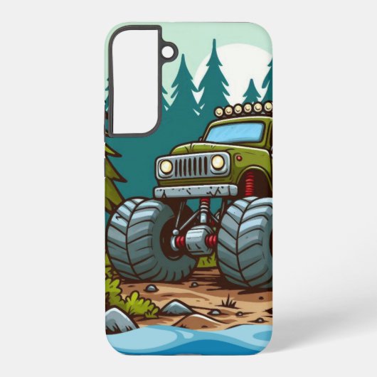 Grüner LKW im Wald Samsung Galaxy Hülle (Rückseite)