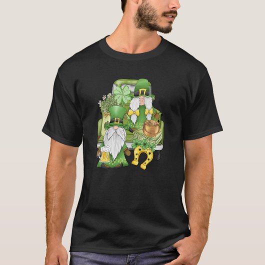 Grüner Lkw St. Patricks Day T-Shirt (Vorderseite)