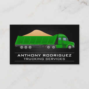 Grüner LKW Trucking Services Business Card Visitenkarte
