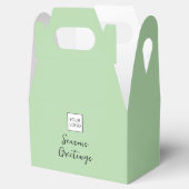 Grüner Logo-Text Werbeverpackung für Unternehmen Geschenkschachtel (Geöffnet)