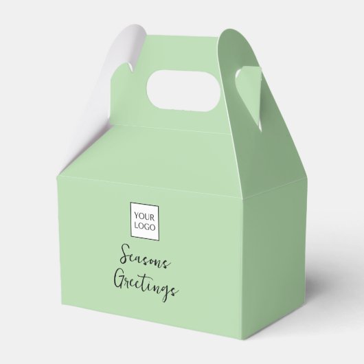 Grüner Logo-Text Werbeverpackung für Unternehmen Geschenkschachtel (Vorderseite)