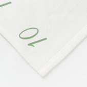 Grüner Lorbeer-personalisiertes Fleecedecke (Ecke)