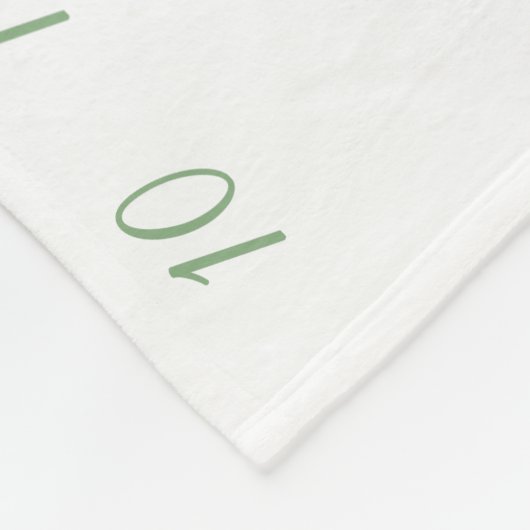 Grüner Lorbeer-personalisiertes Fleecedecke (Ecke)