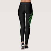 Grüner Löwe-Kopf gehen Löwen auf allen möglichen Leggings (Rückseite)
