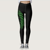 Grüner Löwe-Kopf gehen Löwen auf allen möglichen Leggings (Vorderseite)
