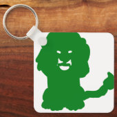 Grüner Löwe-Zodiak-Silhouette Schlüsselanhänger (Vorderseite)