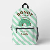Grüner Lustiger Donut-Rucksack Bedruckter Rucksack (Vorderseite)