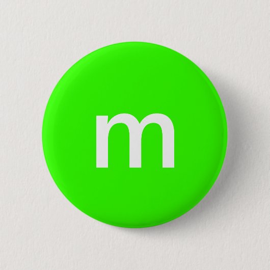 Grüner M&m Button (Vorderseite)