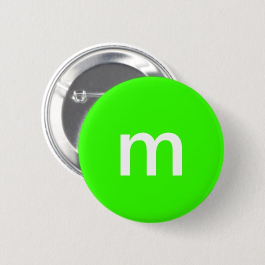 Grüner M&m Button (Vorne & Hinten)