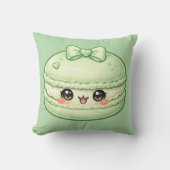 Grüner Macaron Süße Kawaii Kissen (Vorderseite)