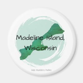 Grüner Madeline-Rundmagnet Magnet