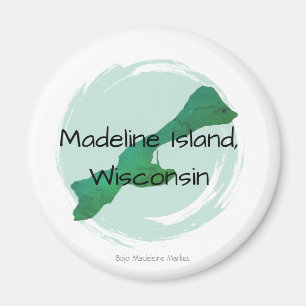 Grüner Madeline-Rundmagnet Magnet
